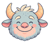 Cheerful Bull Head Cartoon