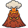 Angry Volcano Cartoon