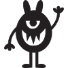 Cute Happy Monster Cartoon Style