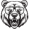 Cool bear with sun groove