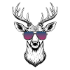 Hirsch 🦌 mit Sonnebrille