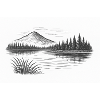 Bergpanorama hinter See