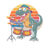 Trex plays drums