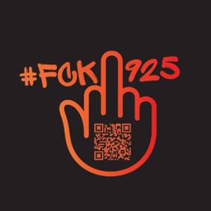 FCK925 Graffiti QR Black