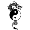 Chinese yin yang dragon