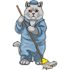 Balai nettoyant british shorthair