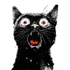 Schwarze Katze Mischa