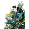 Cat on the Christmas tree