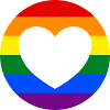 LGBTQ rainbow heart