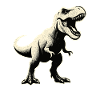 Roaring Dinosaur Silhouette