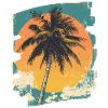 Palm Tree Sunset Summer Sun