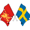 Östergötland & Sweden Flags