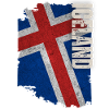 Drapeau vertical de l’Islande, j’aime l’Islande