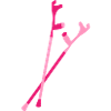 Pink Crutches – Mobility Clipart Design