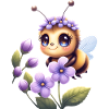 Abeille mignonne parmi les lilas 🐝