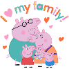 Peppa Pig Met Familie En Tekst Ik Hou Van Familie