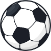 Dynamische Schwarz-Weiß-Fußball-Illustration