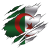 Algerien Flagge - Algerien - Zerrissene Flagge
