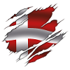 Flag of Denmark - Denmark - Torn Flag