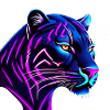 Panther in Neonfarben