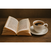 Book and coffee