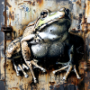 Graffiti Tudse Tudse Frø Rust Metal Urban