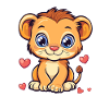 Lion with Hearts