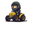 Ninja on tractor