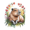 Flower Capybara: Pure relaxation