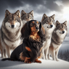 Pack leader dachshund