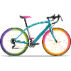 Disegno tecnico, bici da strada, bicicletta, colorato