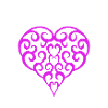 Coeur Tribal 2 Rose