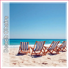 Beach chairs by the sea
