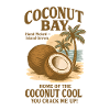 Coconut Summer Sun Retro Graphic