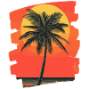 Palm Tree Sunset Summer Sun