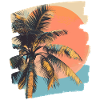 Palm Tree Sunset Summer Sun