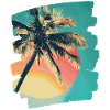 Palm Tree Sunset Summer Sun