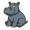 Cute hippopotamus