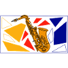 Brass Saxophon Pop Art