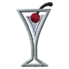 Cherry Martini embroidered
