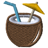 Coconut embroidered