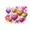coeurs,or,rose,graffiti,coeur