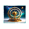 Northern Lights,Stars,Night, Compass
