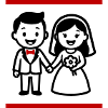 Married couple wedding
