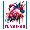 Graffiti Flamingo Explosion