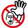 Znak ostrzegawczy / ostrzegawczy / zakaz (symbol / 2C)