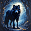 Power Animal Black Wolf