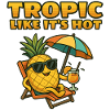 Ananas tropical dans l’ambiance des fêtes