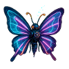 Neon Wings Metal Butterfly