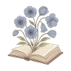 Book - Blue Flowers